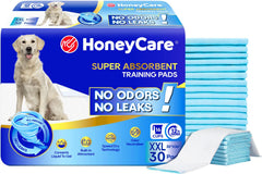 Honey Care All-Absorb XXL pad ouverte, surface sèche et absorption rapide.