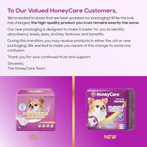 Honey Care, couche jetable à extérieur respirant pour chien, confort en chaleur.