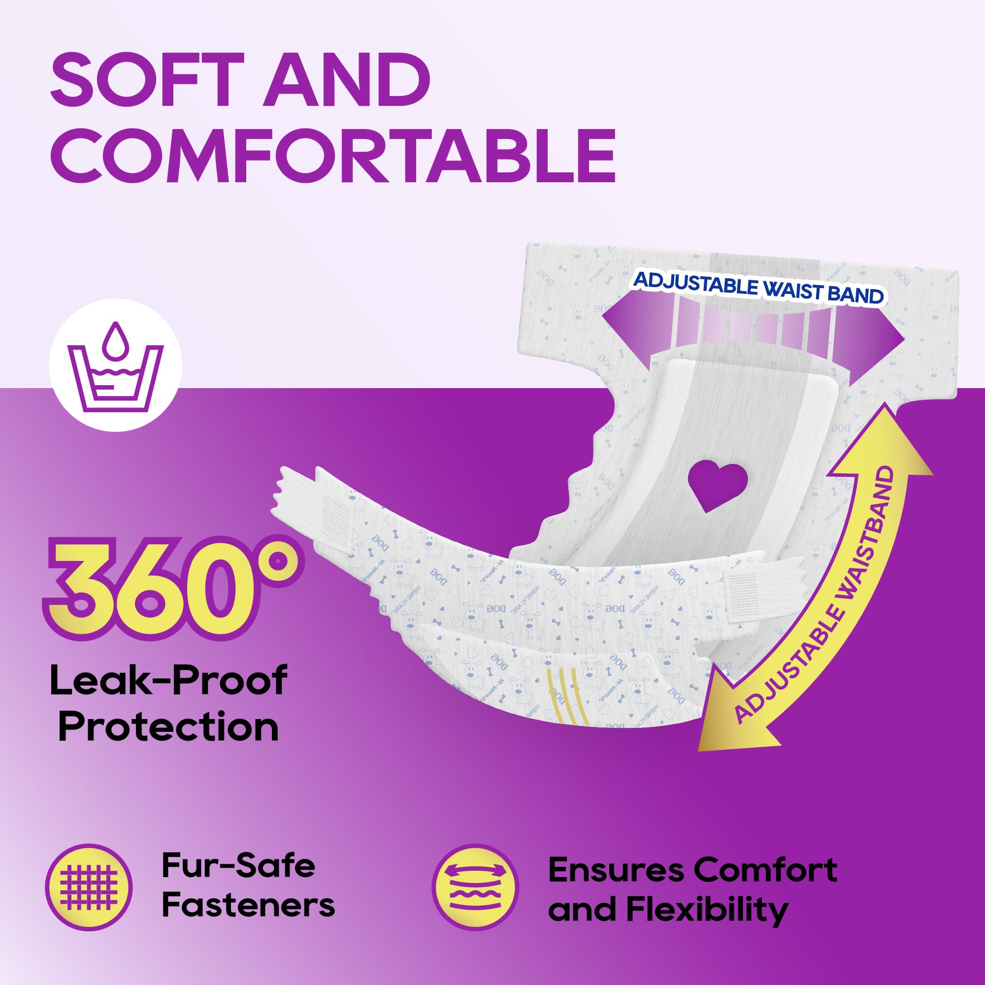 Honey Care couches pour chien - cœur absorbant et protection durable au quotidien.