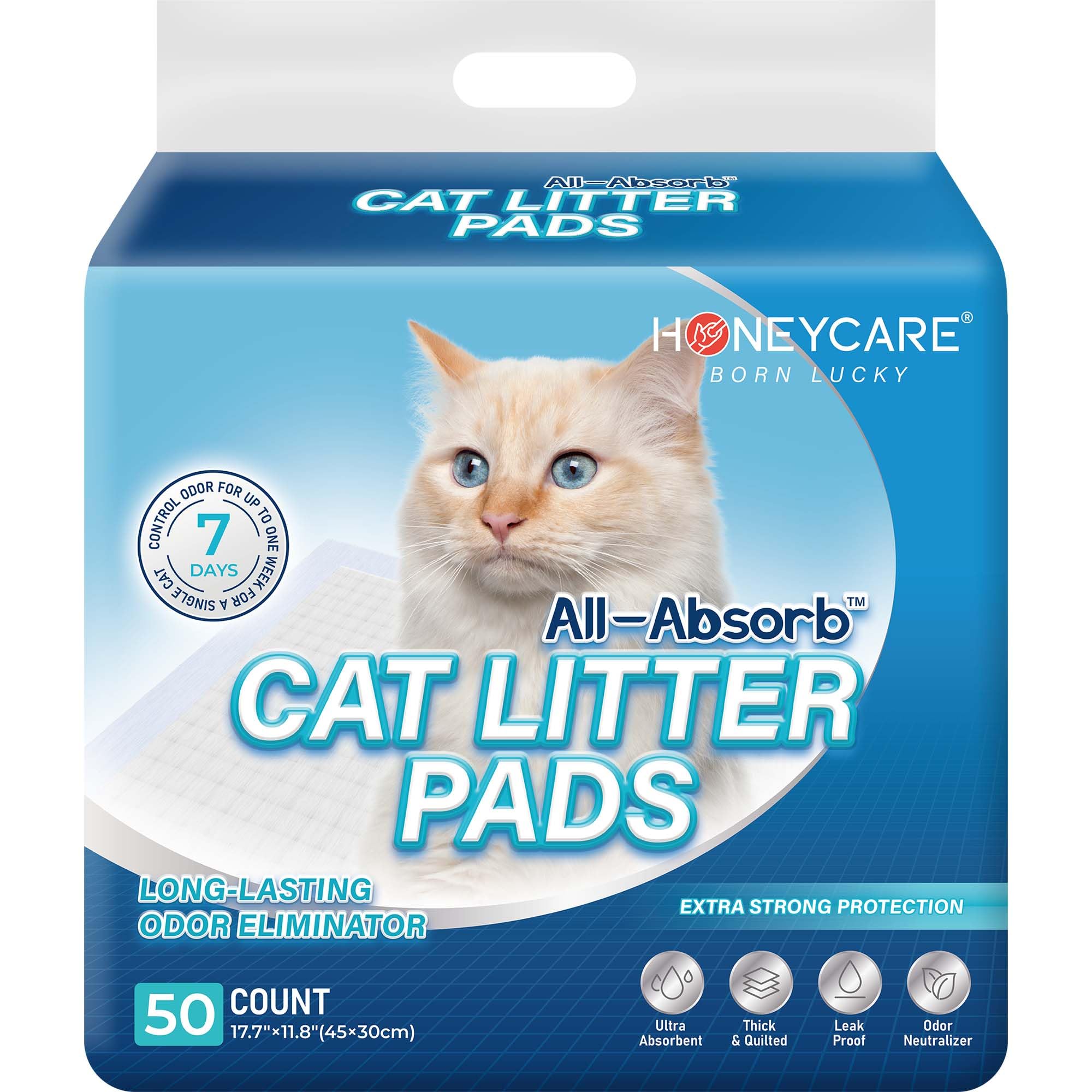 Honey Care coussinets litière absorbants, 17,7x11,8 pouces, absorption efficace et odeurs maîtrisées.