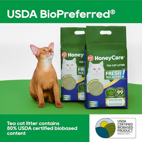 Honey Care litière chat – granulats 2mm visibles.