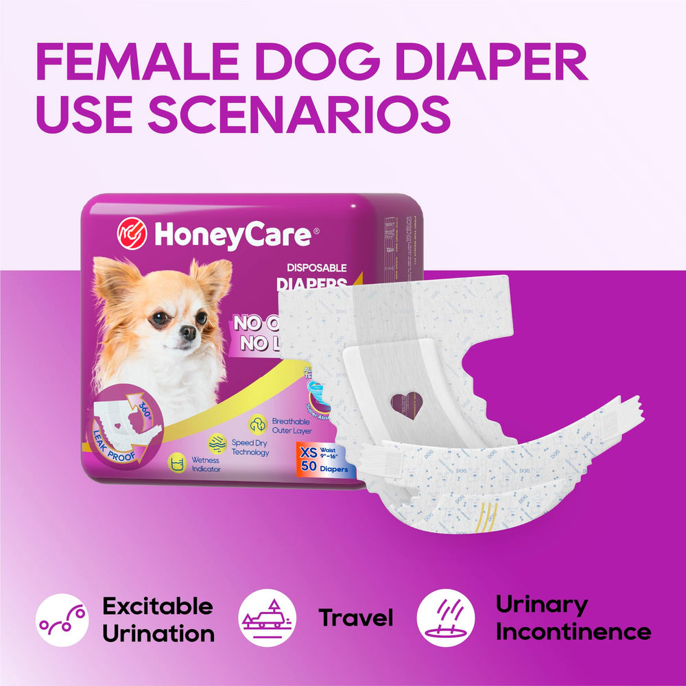 Pack cinquante couches Honey Care, pratique et prêt à l'emploi.