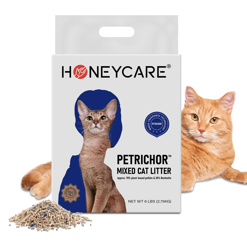 HONEY CARE Petrichor: pellets de litière pour chats favorisant la formation de grumeaux rapide