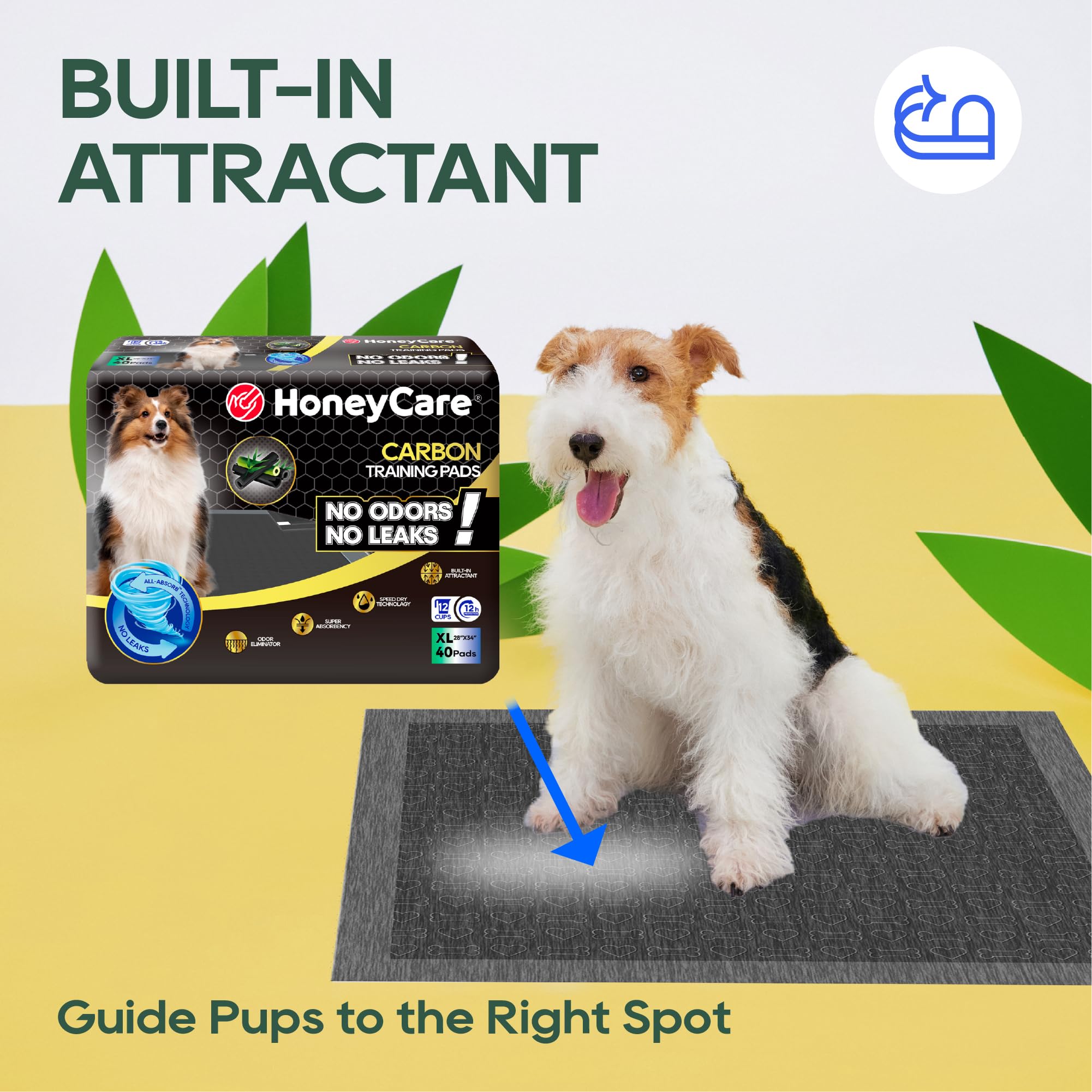 Tapis d'entraînement All-Absorb pour chiens, adapté à tous les chiens.