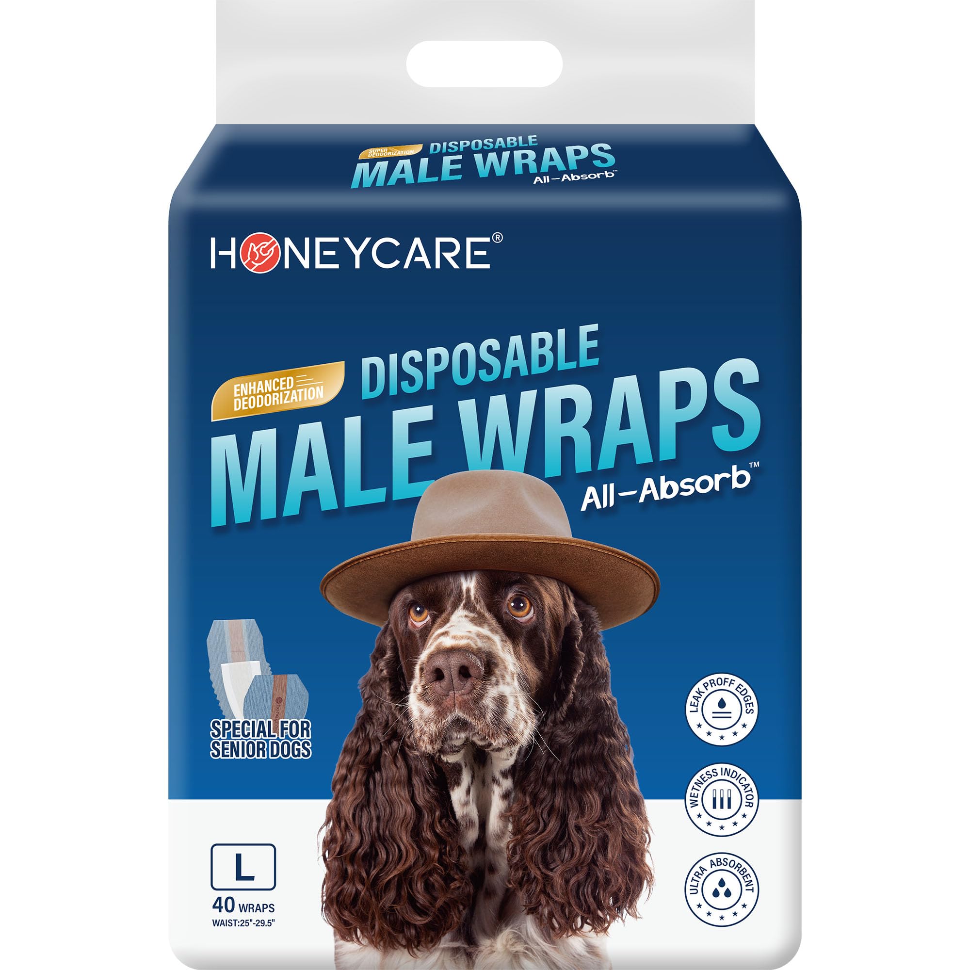 HoneyCare Wraps: absorption extrême pour une protection durable du chien