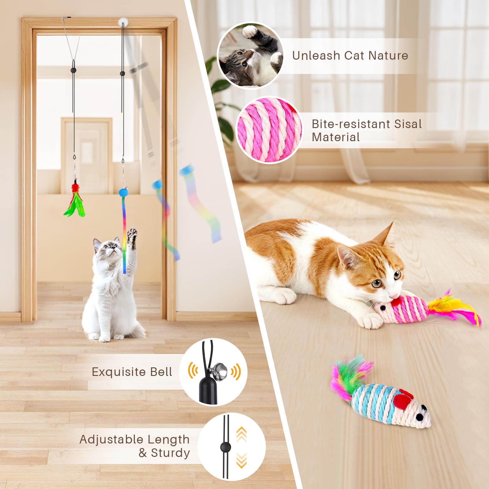 Hongddy papillon-jouet-chat, mouvement plaisant pour poursuite et agilité.