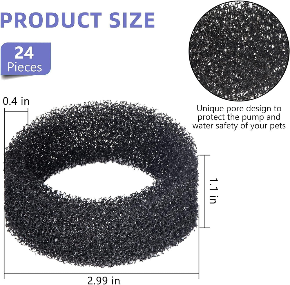 Éponge filtre ronde noire Hongping Lai — efficacité pour retenir résidus et poils