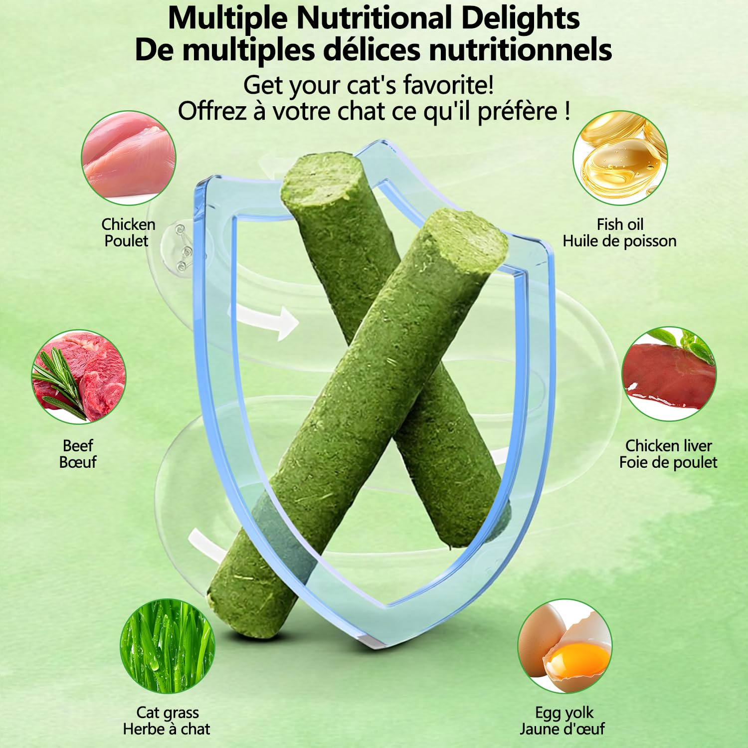 HONGYEE-snacks-baton-chat-herbe-frais: collation appétente pour chats actifs.