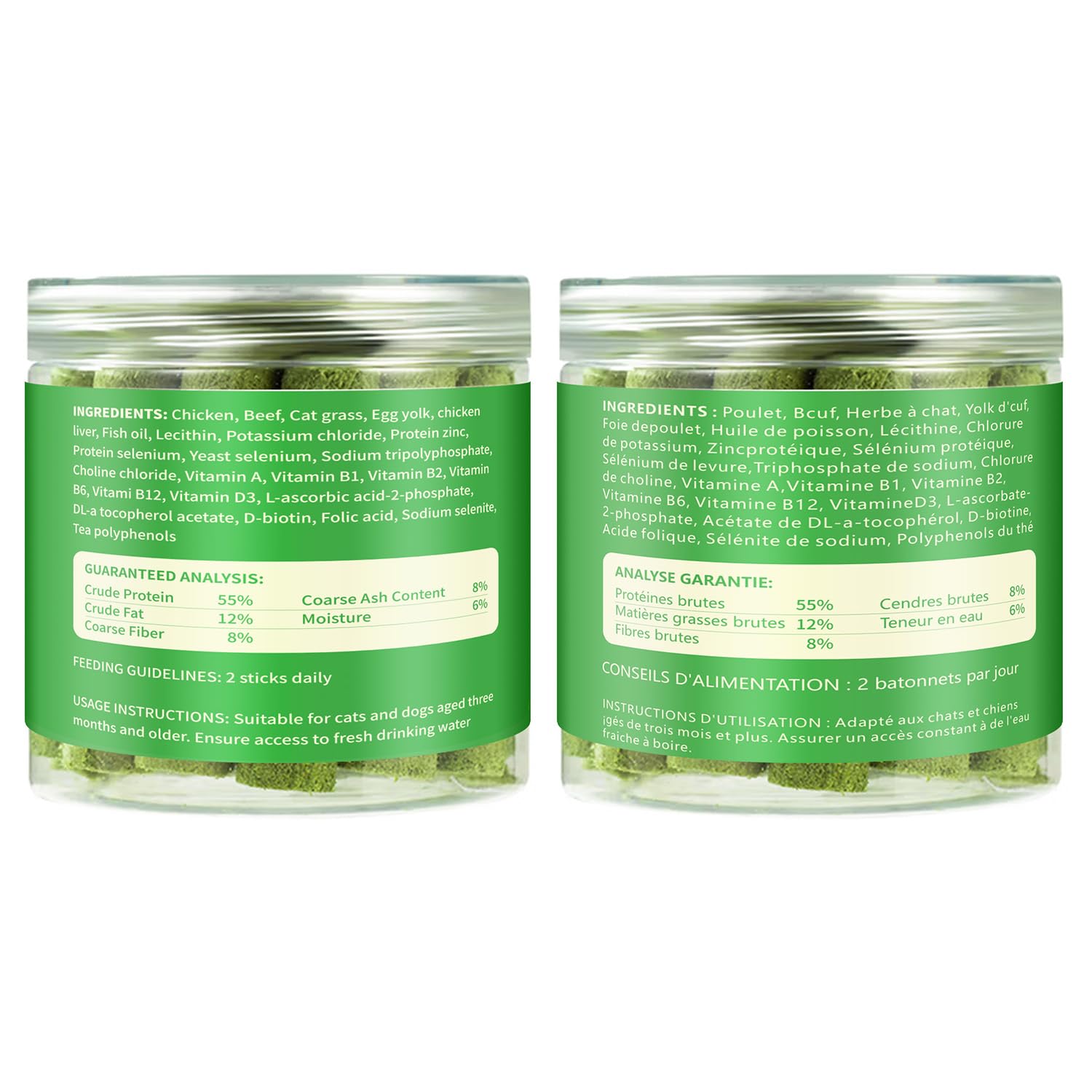HONGYEE-usage-chat-snack: idéal comme récompense ou ajout à la nourriture.