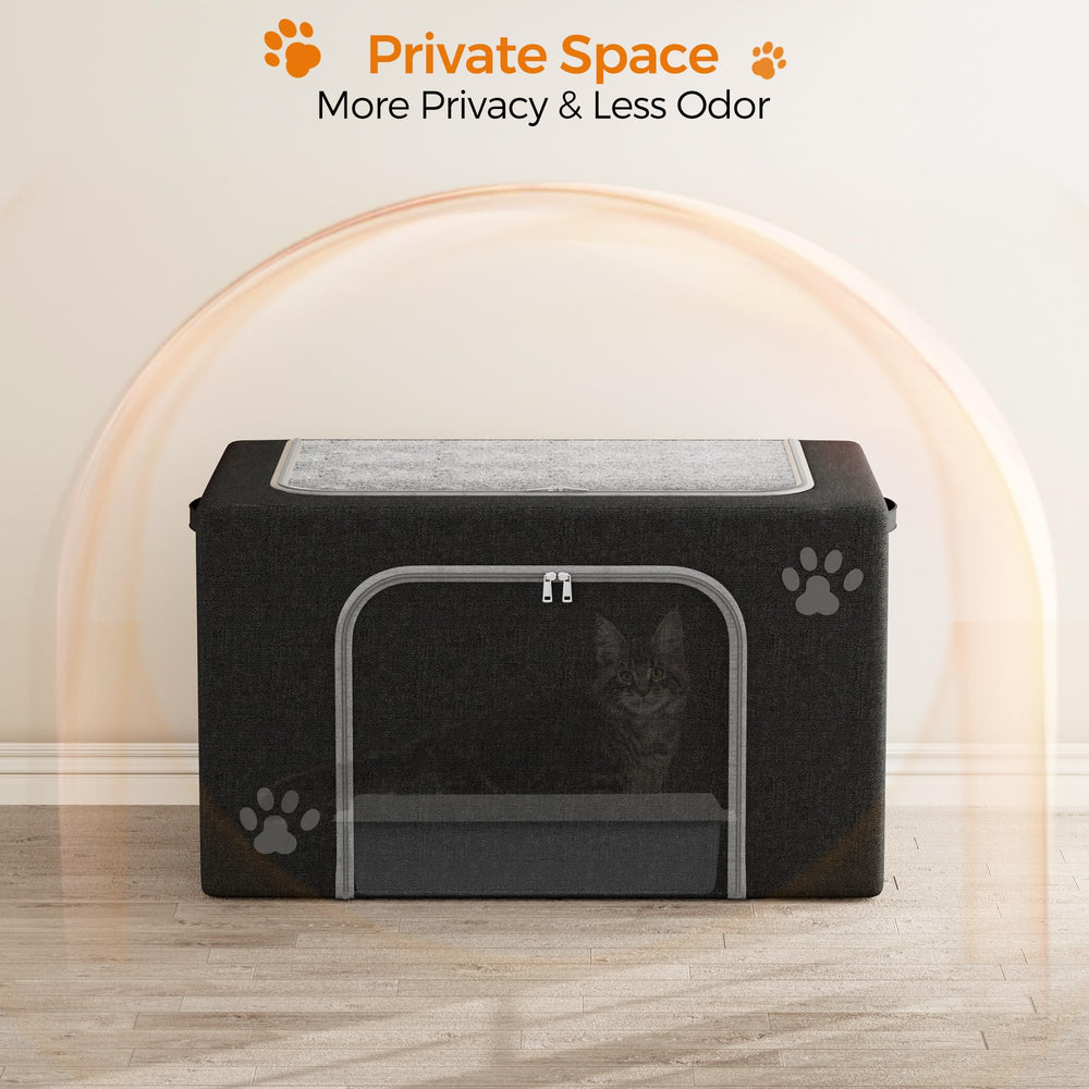 Honiakaka boîtes-litière chat enclos, matériau étanche pour limiter les odeurs.