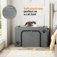 Honiakaka Enclos-litiere chat-couette-douce, nid moelleux pour le chat.