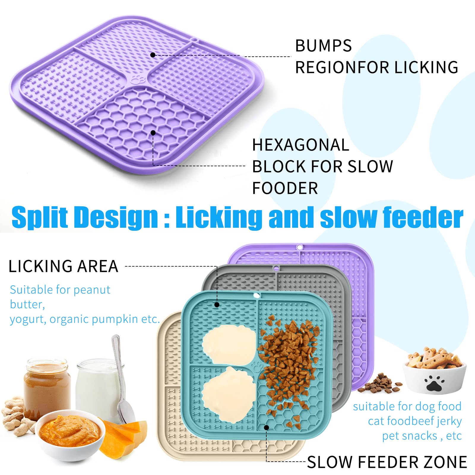 Honomastry Lick Mat lors du bain, transformer le rituel en moment calme et plaisant.