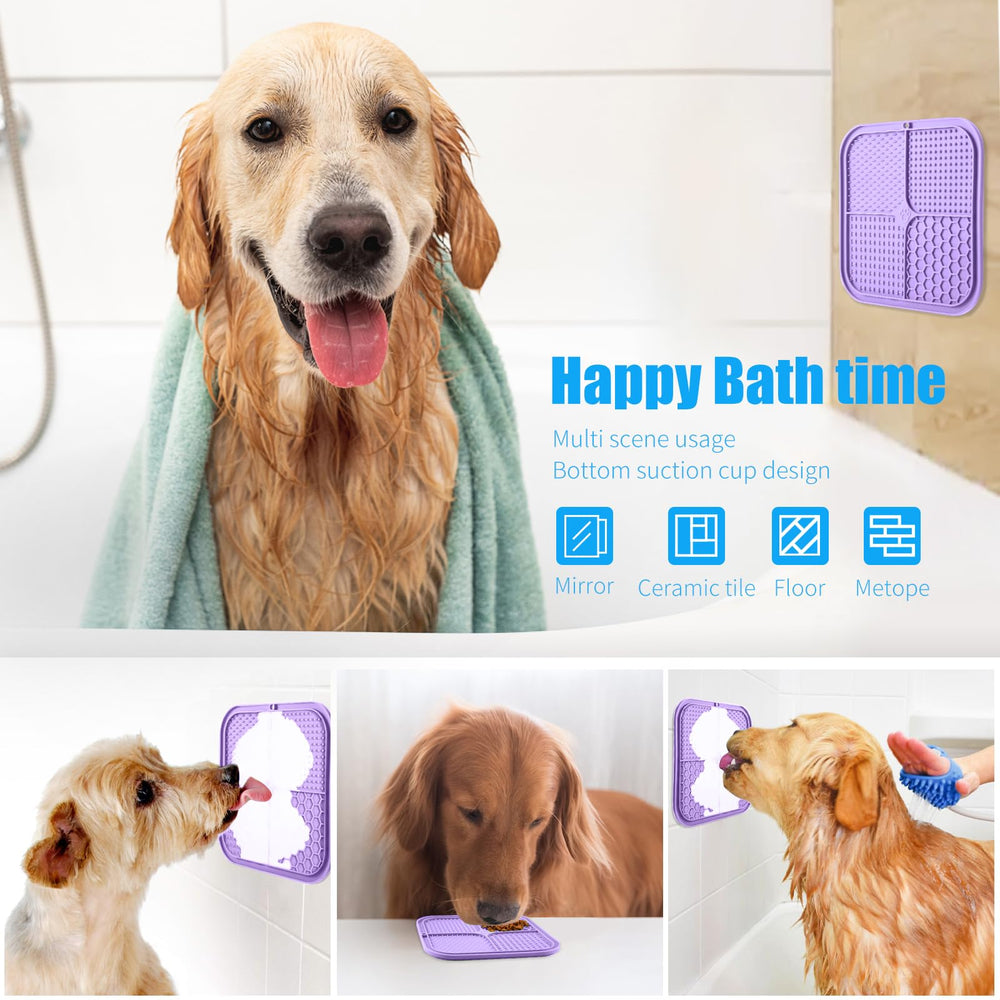 Design carré Honomastry attire les chiens pendant le toilettage.