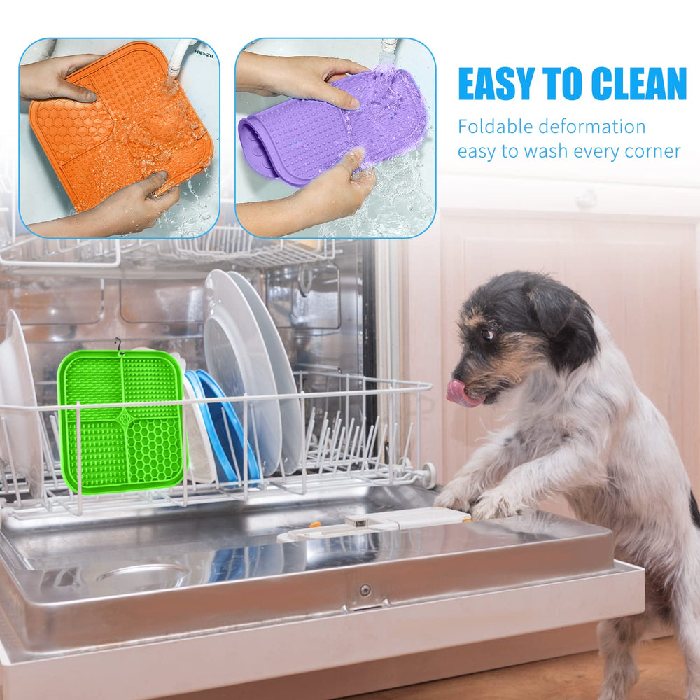 Tapis léchage Honomastry comme bol lent, favorise une alimentation calme.