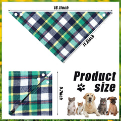 Honoson bandana chien triangle plaid coton durable, convient au port longue durée.