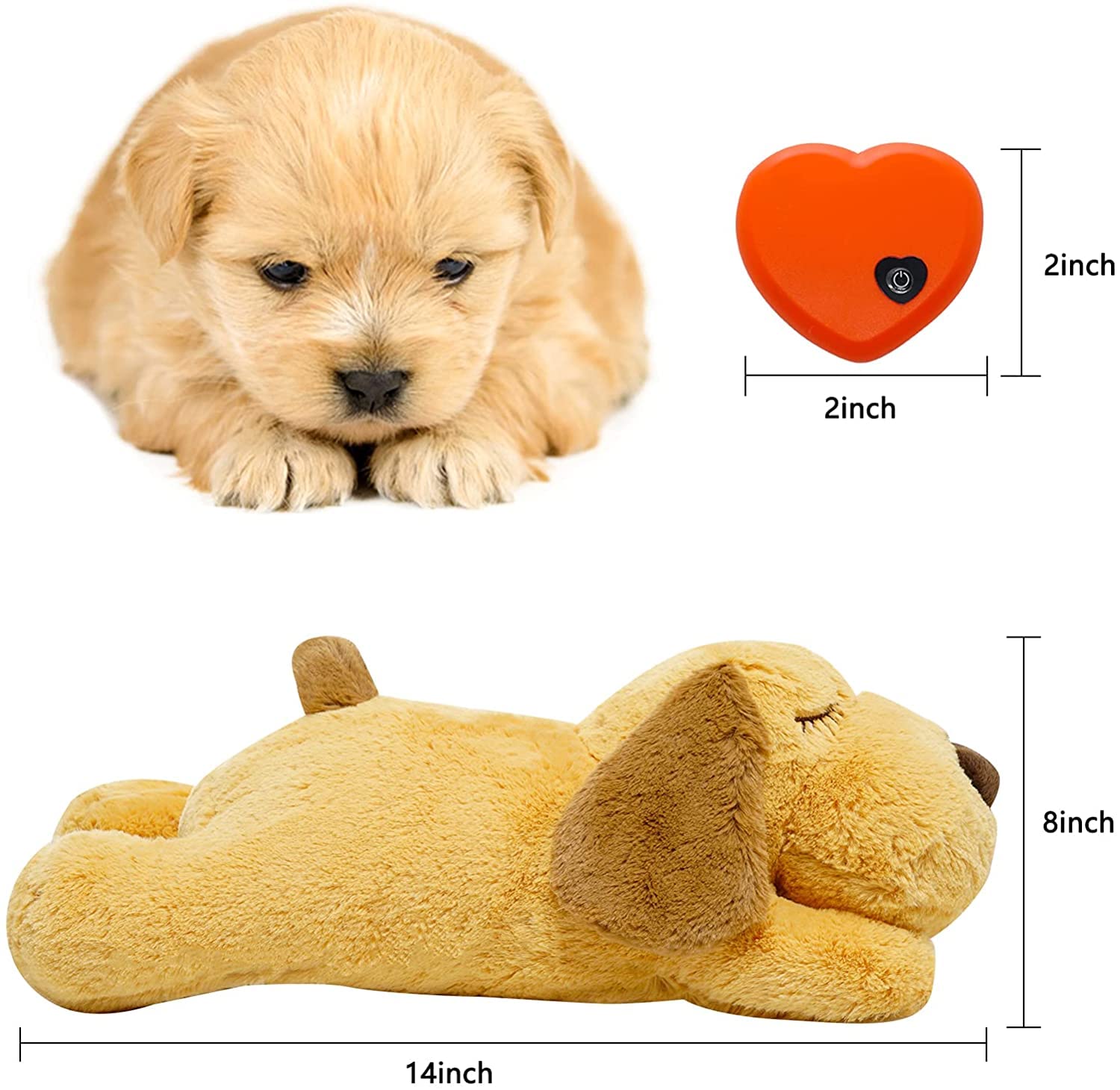 Peluche apaisante HonourHope apaise l’anxiété grâce au battement de cœur simulé.