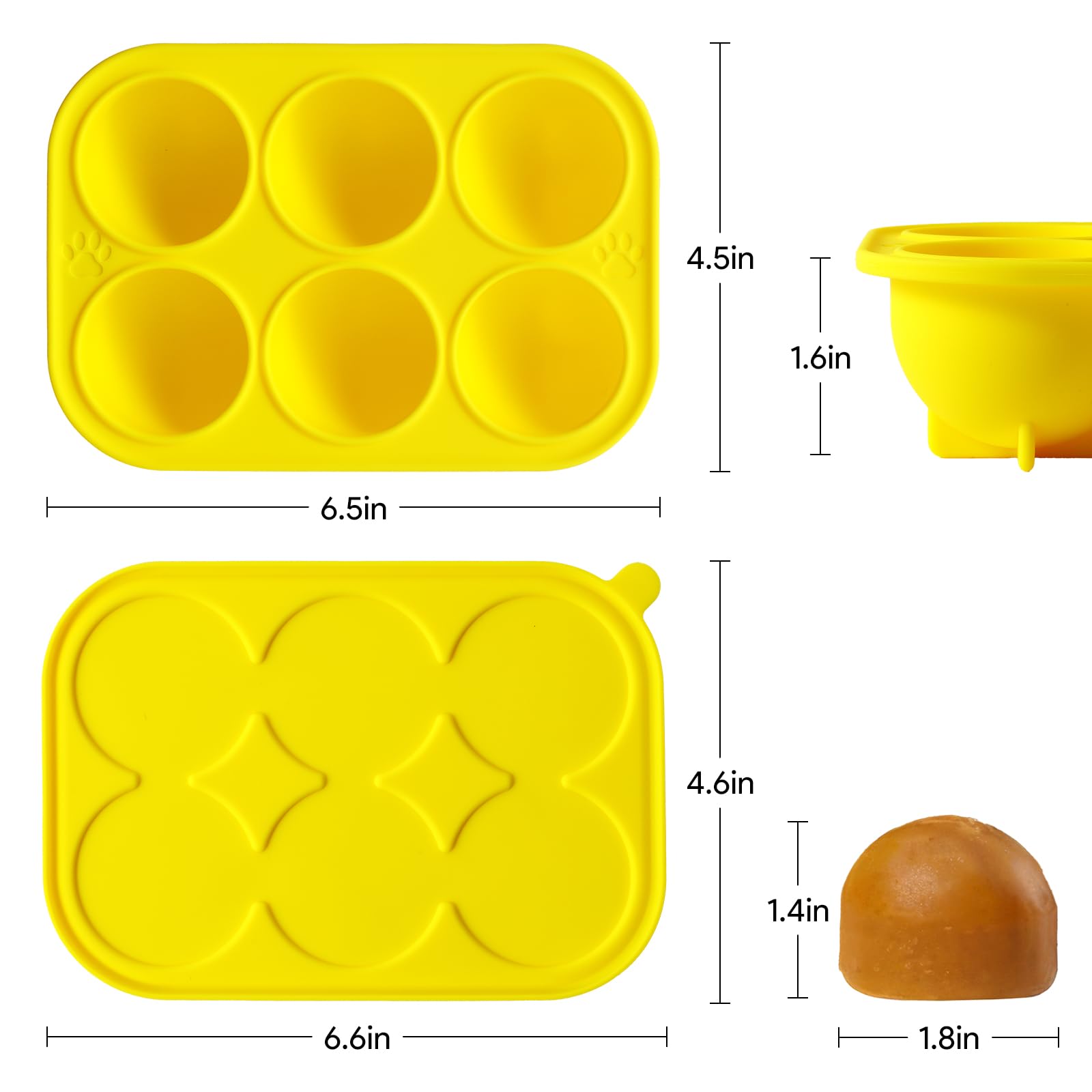 Moule à friandises HooYiYuuX en silicone durable avec démoulage facile pour chien.