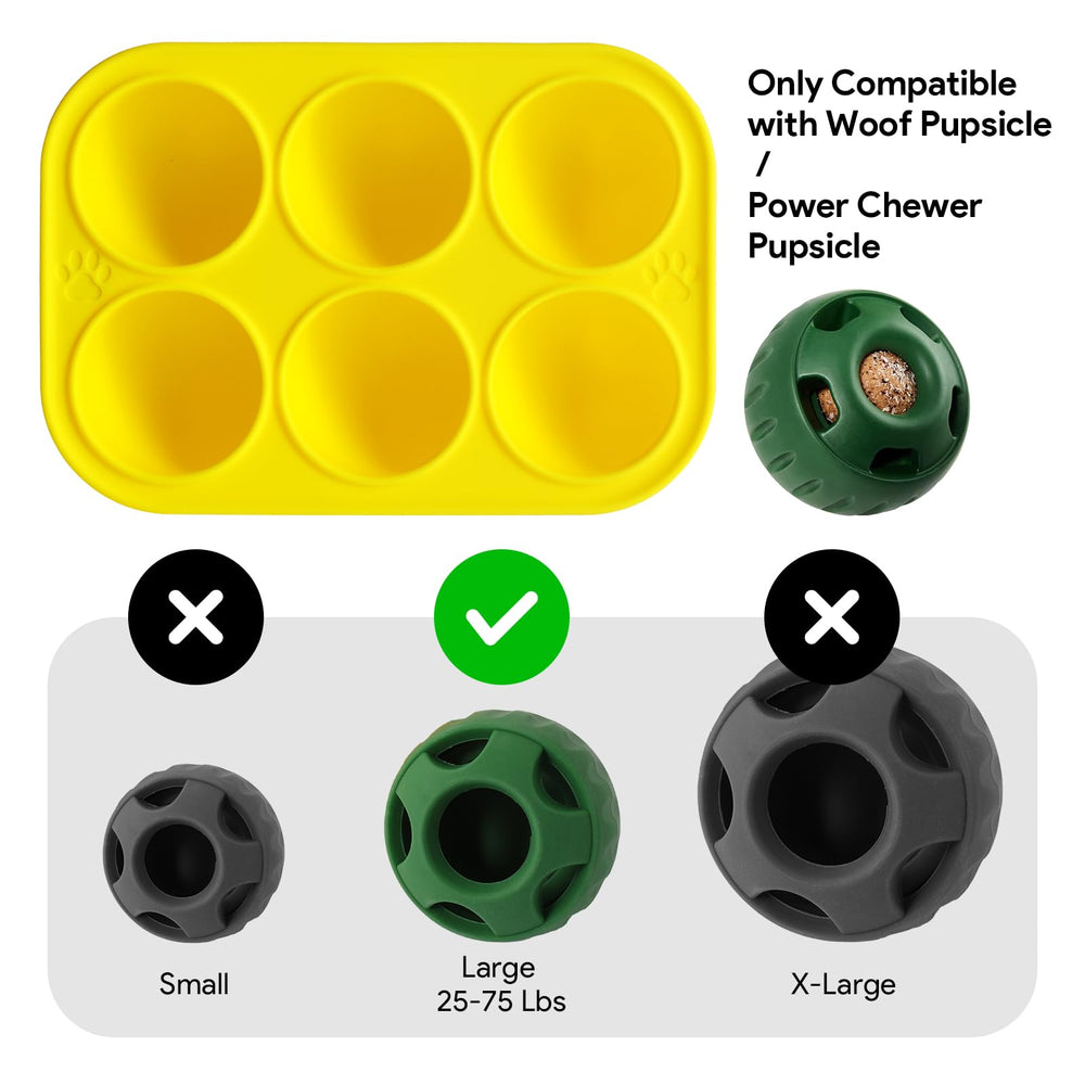 Moule en silicone HooYiYuuX 6 cavités pour friandises, compatible avec jouet PupSicle.