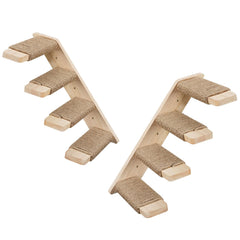 HOOBRO étagères murales pour chat, ensemble 2, offre un espace vertical sûr pour grimper et se percher.
