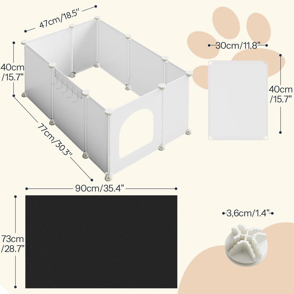 HOOBRO tapis Oxford surdimensionné en détail pour l’enclos