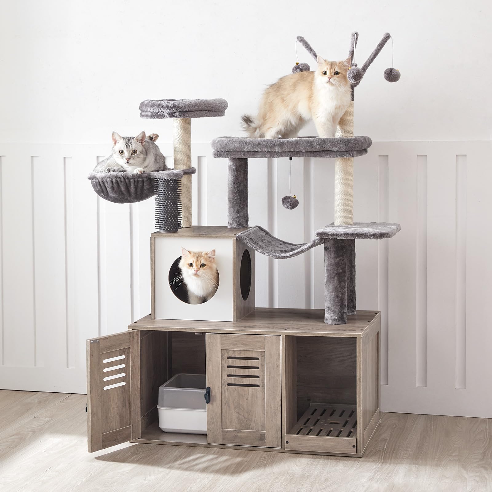 HOOBRO kit assemblage-arbre-chat: montage facilité avec outils et notices.