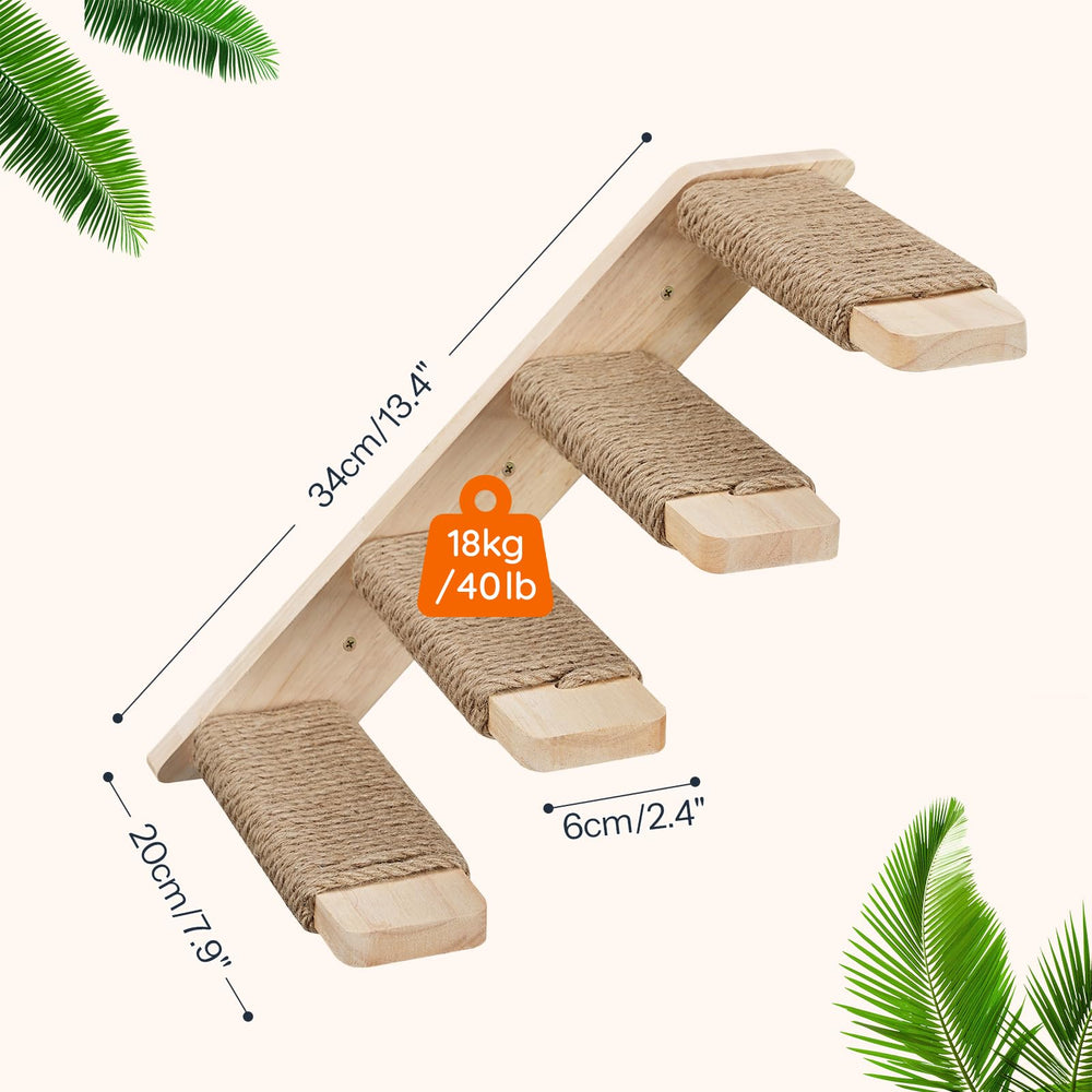 HOOBRO plateau mural pour chat, surface stable et naturelle.