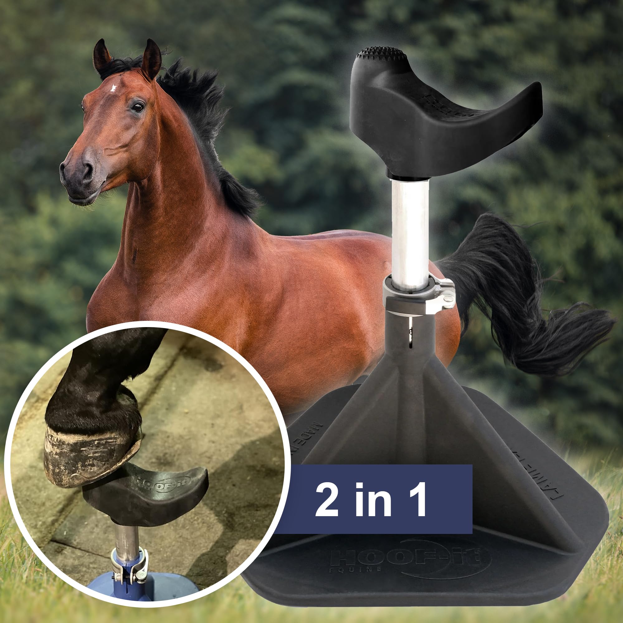 HOOF-IT base-composite-stable: manipulation plus sûre lors des soins quotidiens.