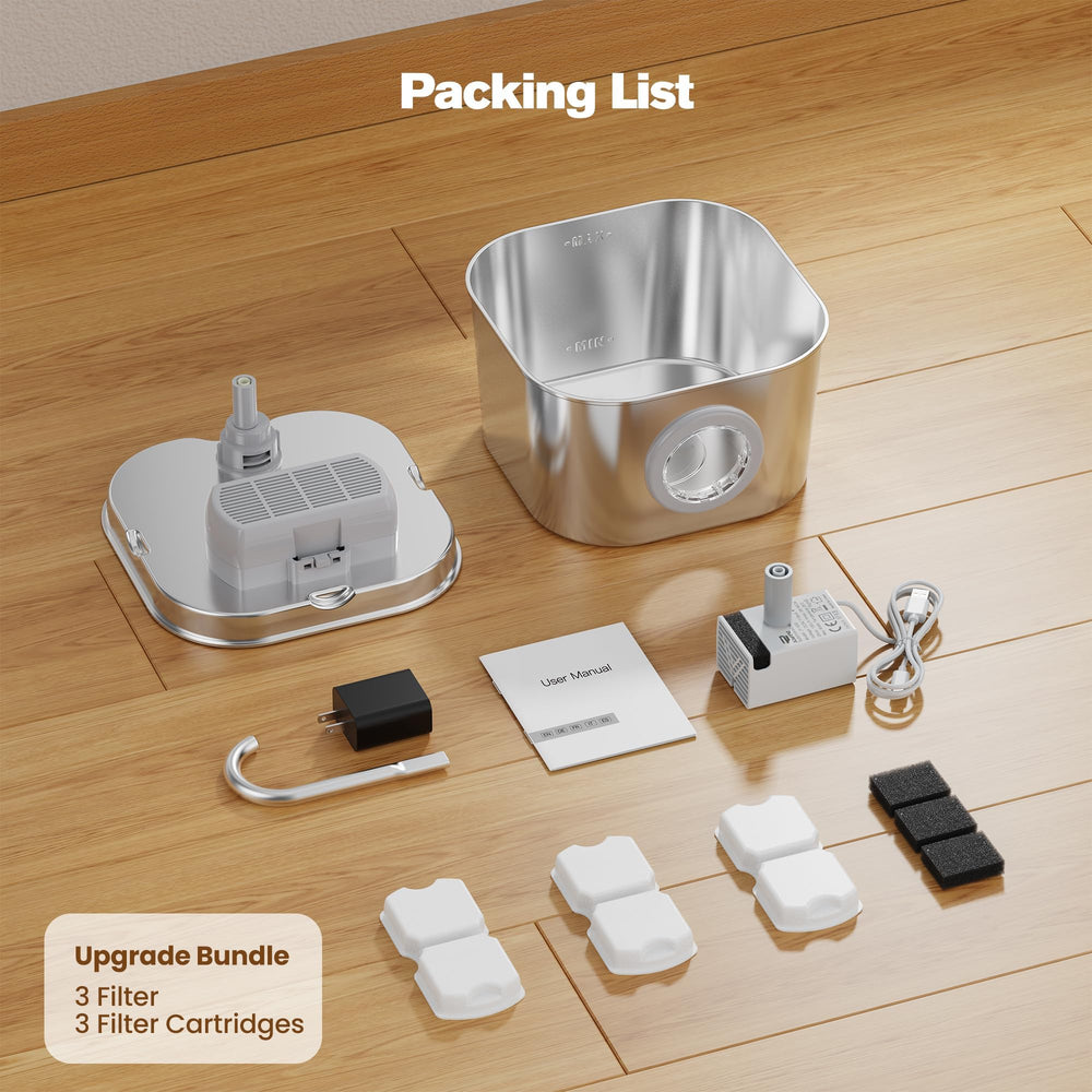 Design robuste en inox, durable et sûr pour animaux.