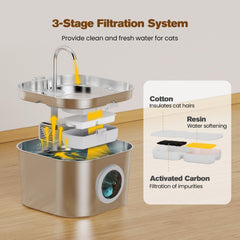 HOOISE Système de filtration charbon activé, eau plus propre