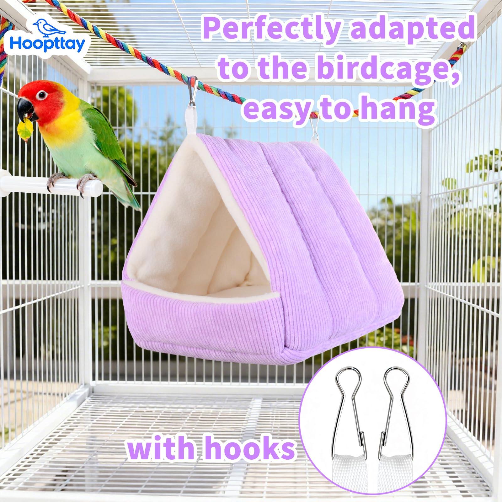 Hoopttay interieur-5cm-hauteur : espace suffisant pour perchoir et jeux.