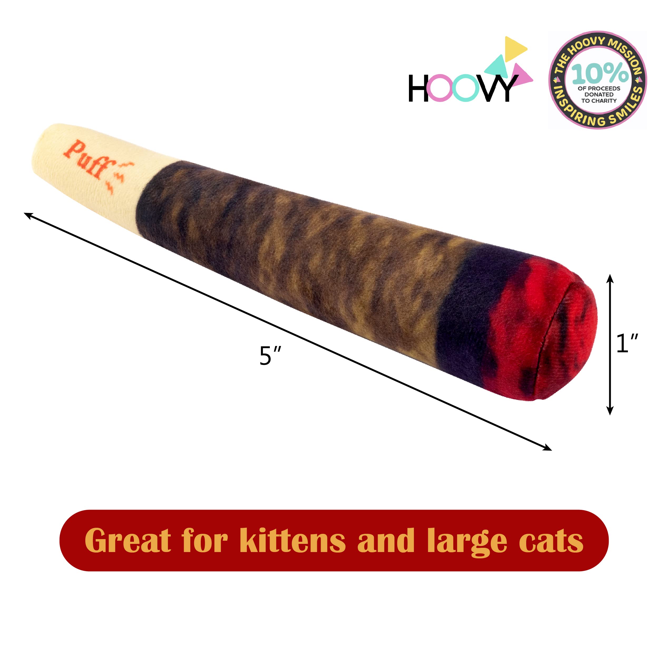 Hoovy jouet catnip doobies amusement prolongé pour chat