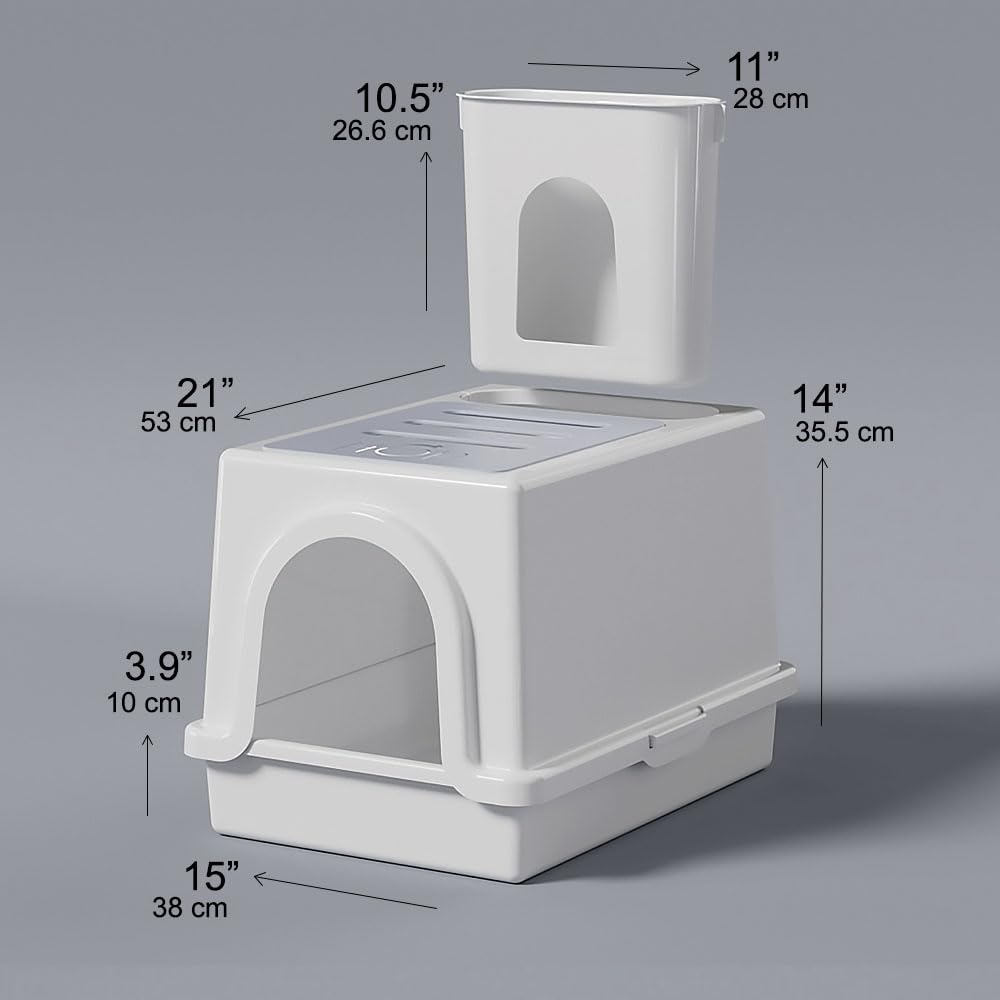 Litière HOP avec système d’alimentation automatique intégré, nettoyage simplifié.