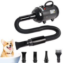 Hoqqf Sèche-poil pour grands chiens, puissance élevée pour un séchage rapide.