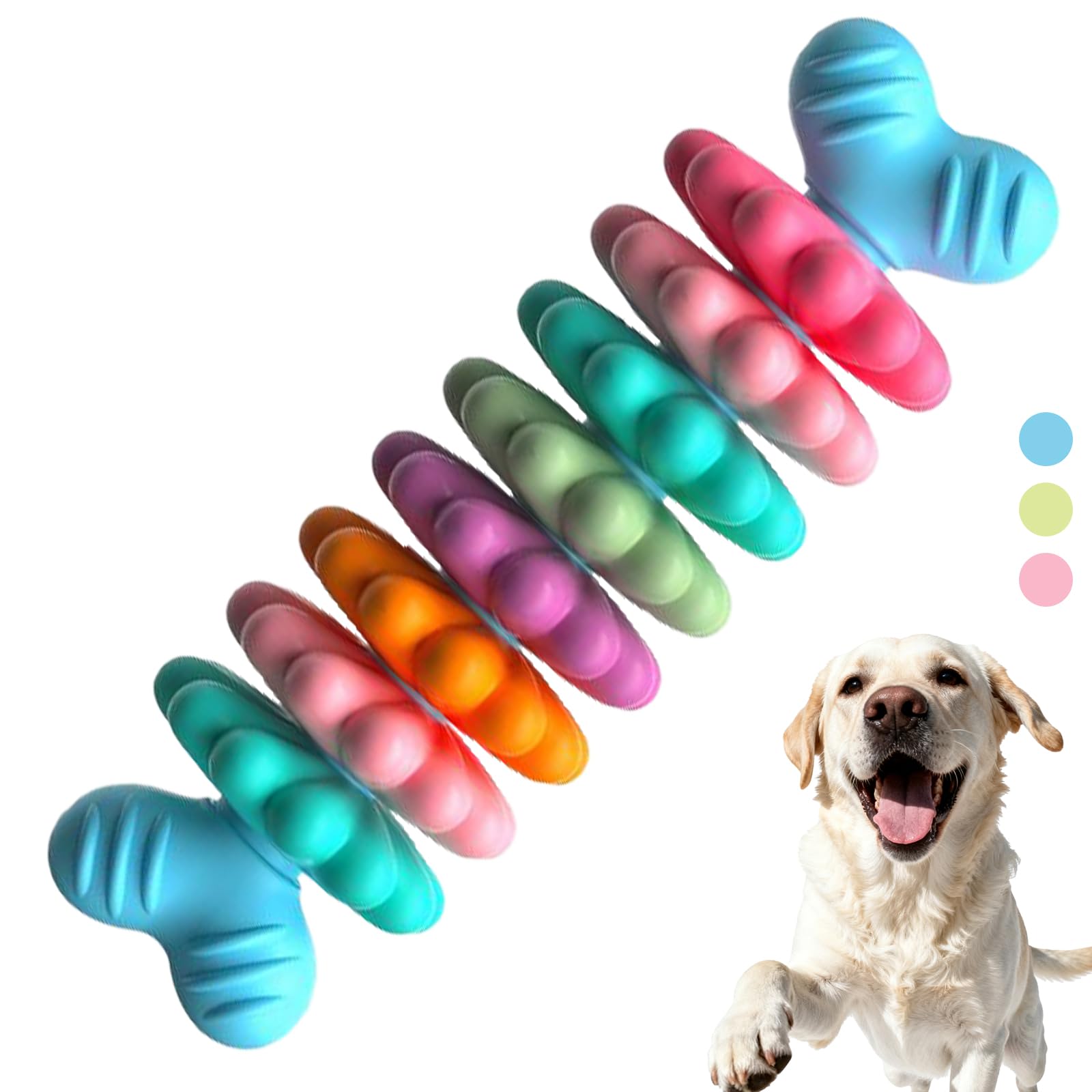 Jouet HORIBND dentition chiot avec os et pétales colorés pour stimuler l’attention et nettoyer les dents