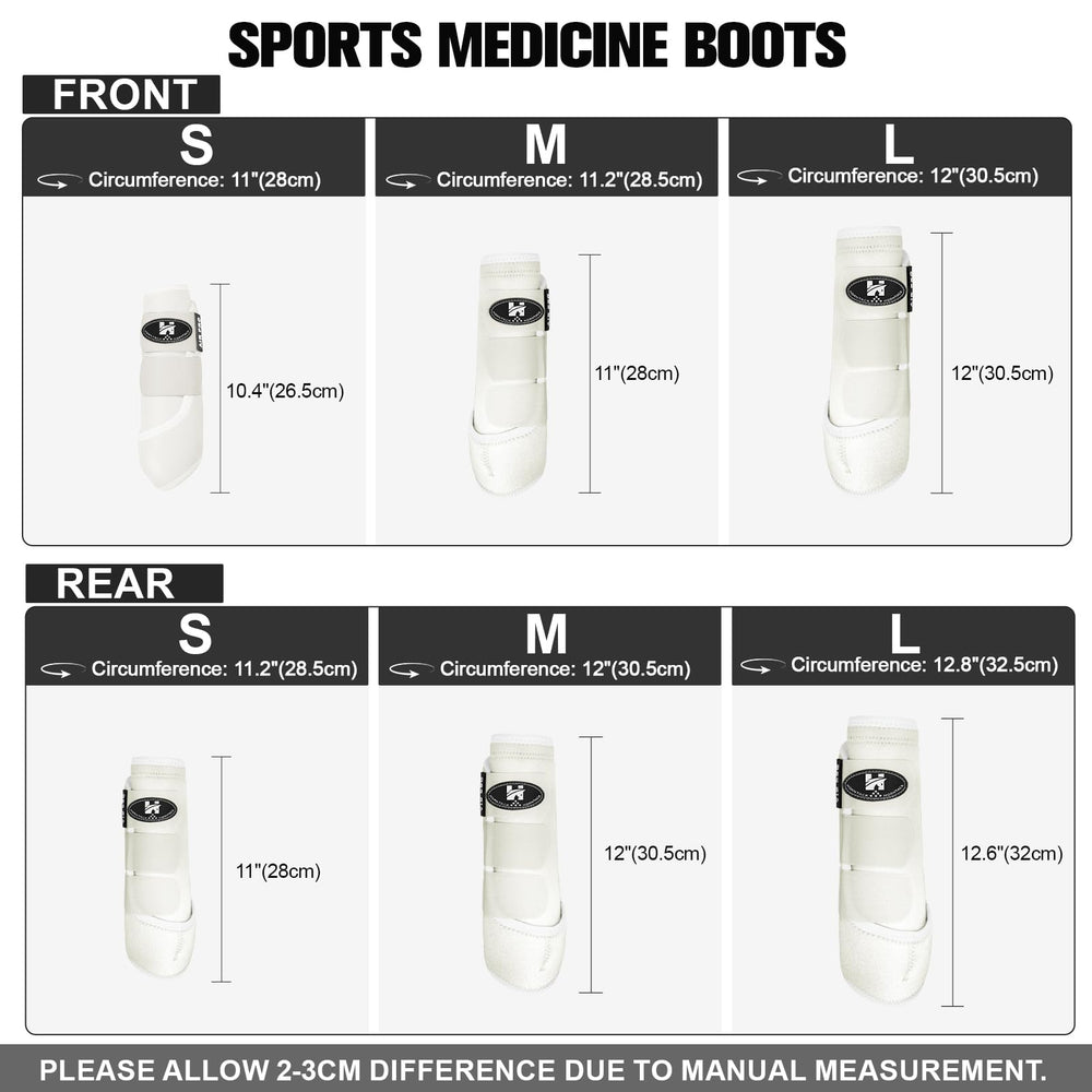 Horntack bottes splint blanches arrière gauche, maintien sûr et absorption des chocs.