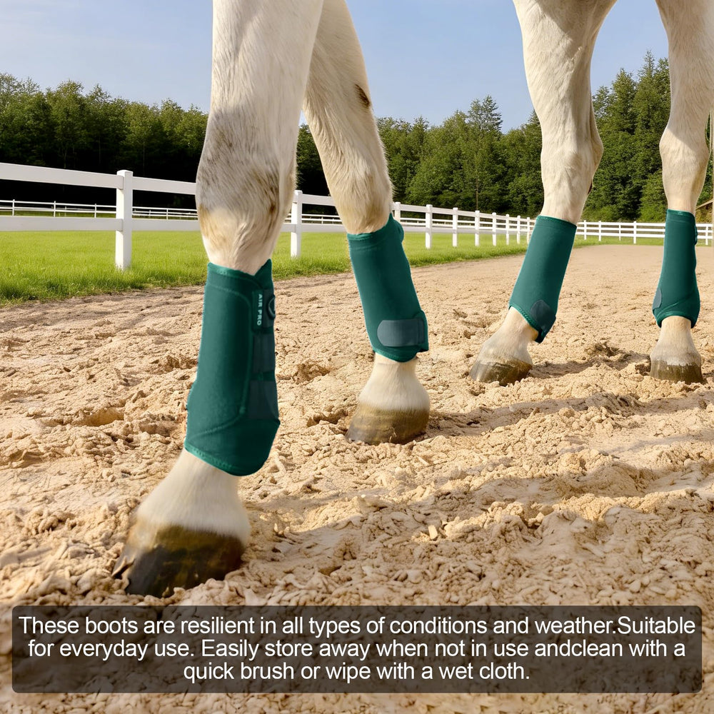 Horntack bottes splint cheval turquoise, perforations, ventilation efficace pendant l'effort.