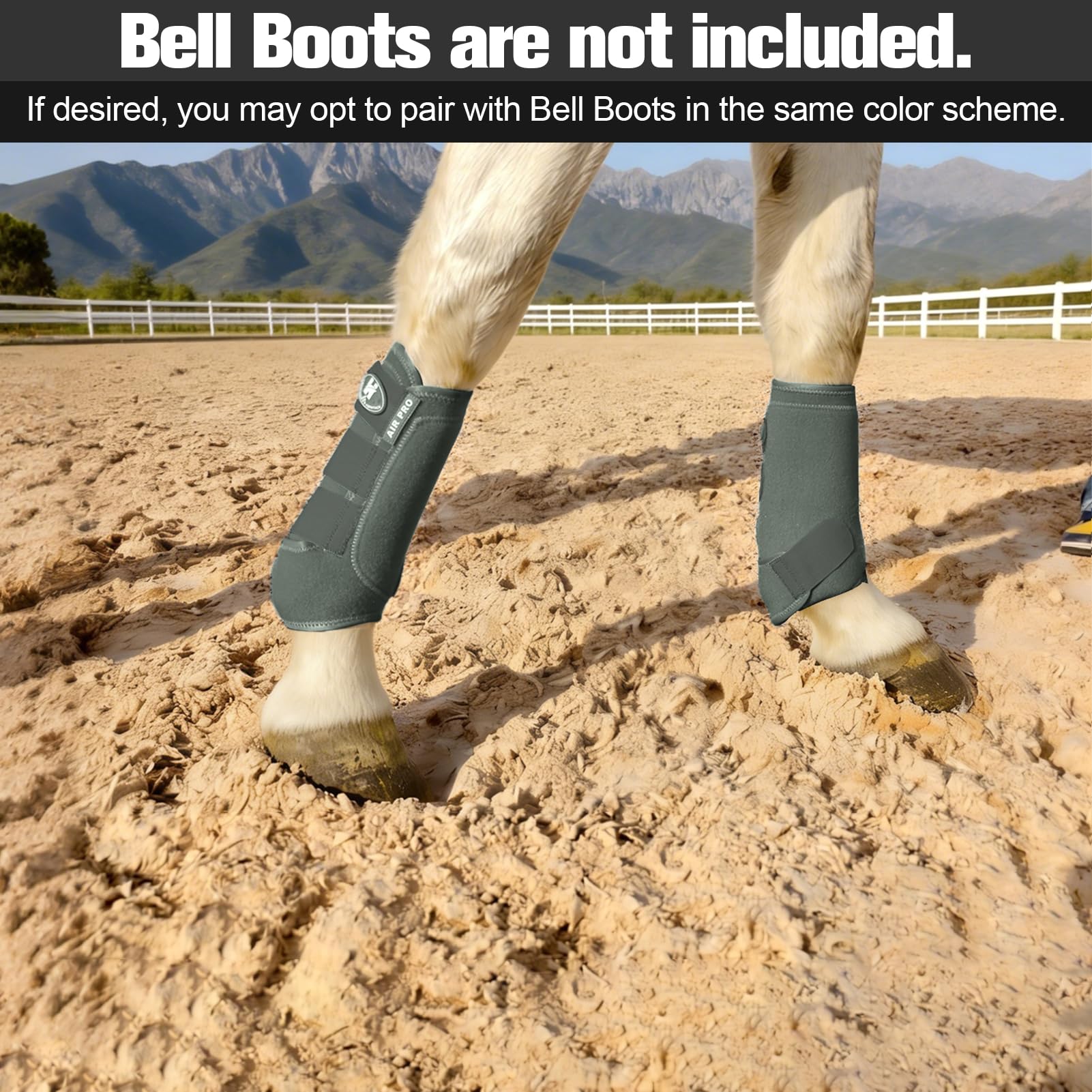 Horntack bottes splint prêtes pour transport et compétition.