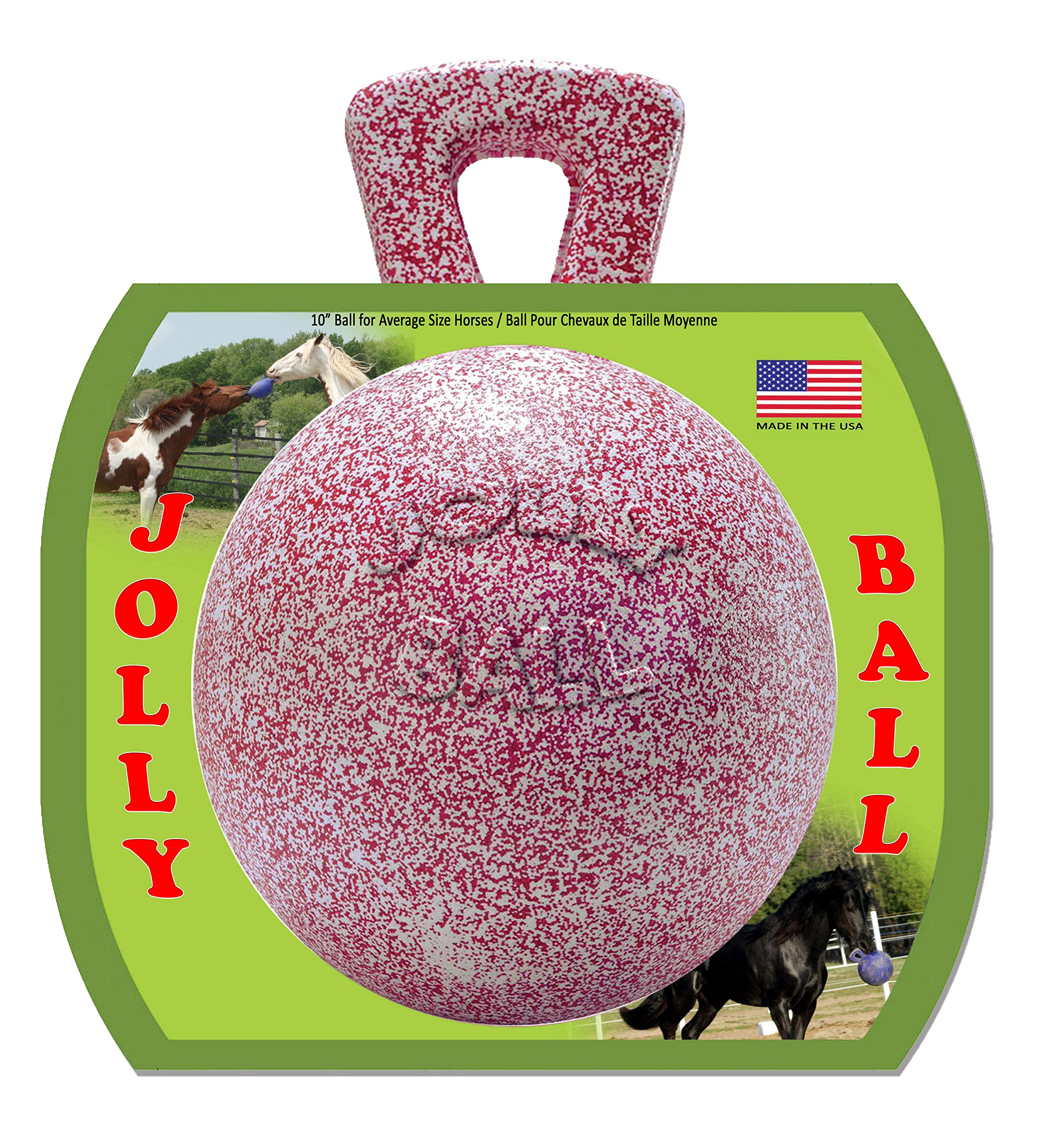 Balle-joyeuse menthe Horsemen's Pride 10 pouces utilisée en extérieur pour le jeu.