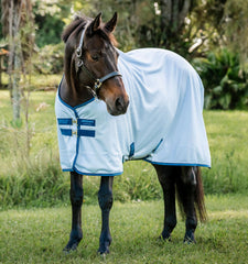 Couverture anti-mouches Amigo de Horseware: fermeture frontale robuste pour un ajustement sûr.