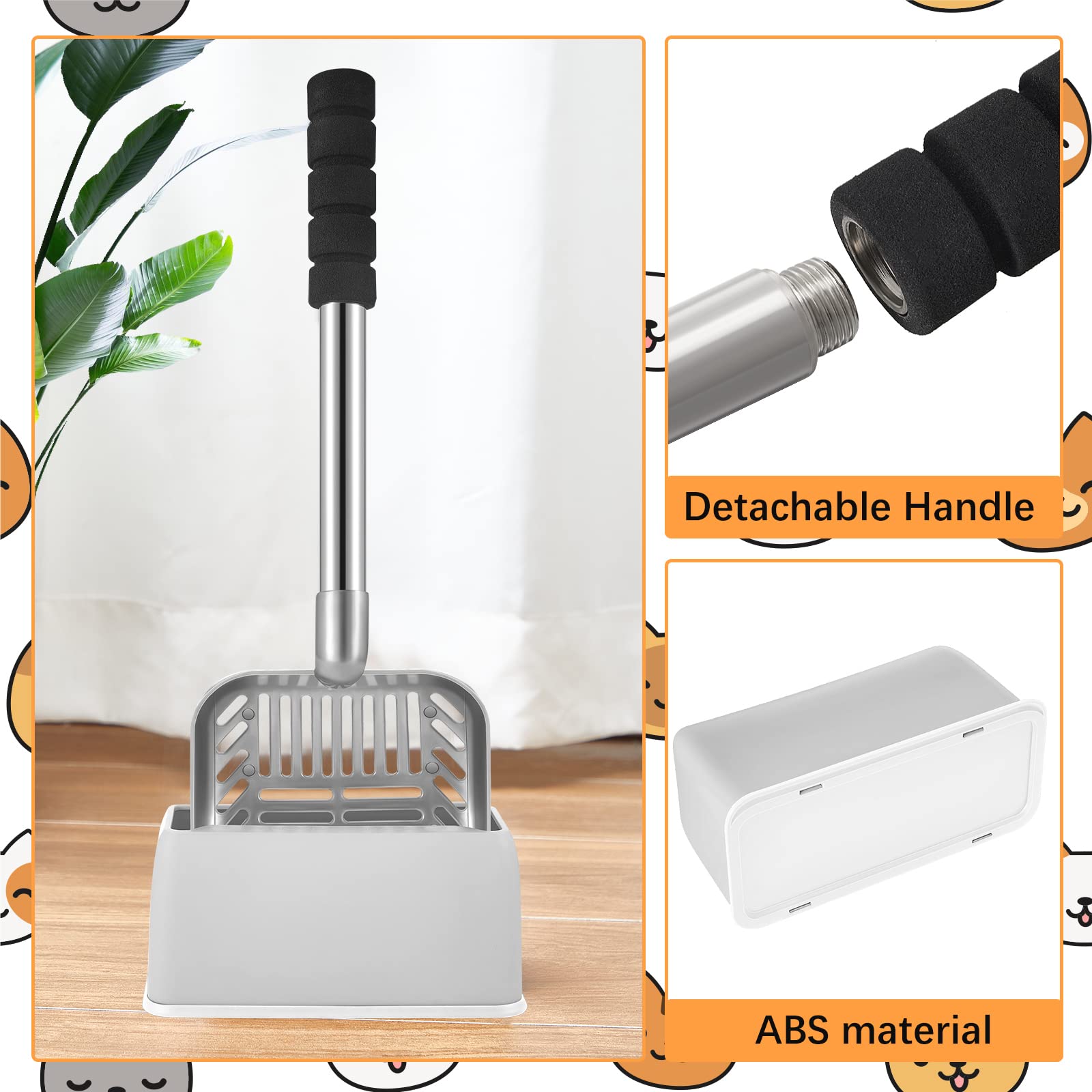 Cuillère-litière en acier inoxydable Hortsun, durabilité et hygiène