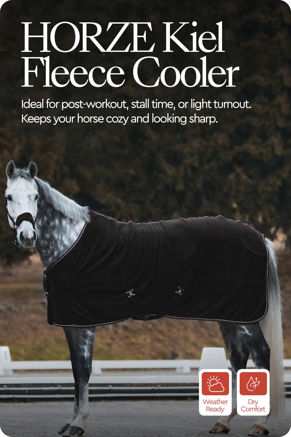 HORZE Kiel Fleece Séchage rapide: tissu absorbant l'humidité.