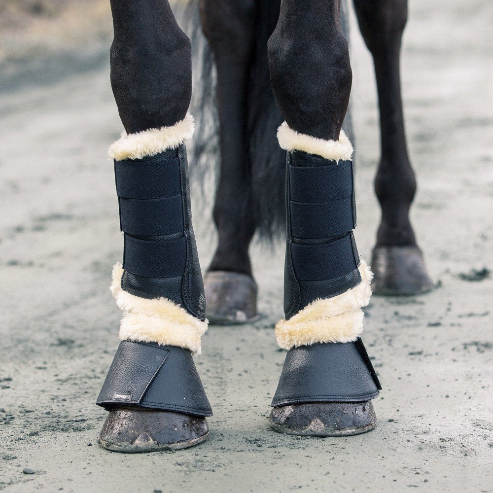 Horze Signature Bottes Cloche noir XXL doublure fourrure pour plus de confort.