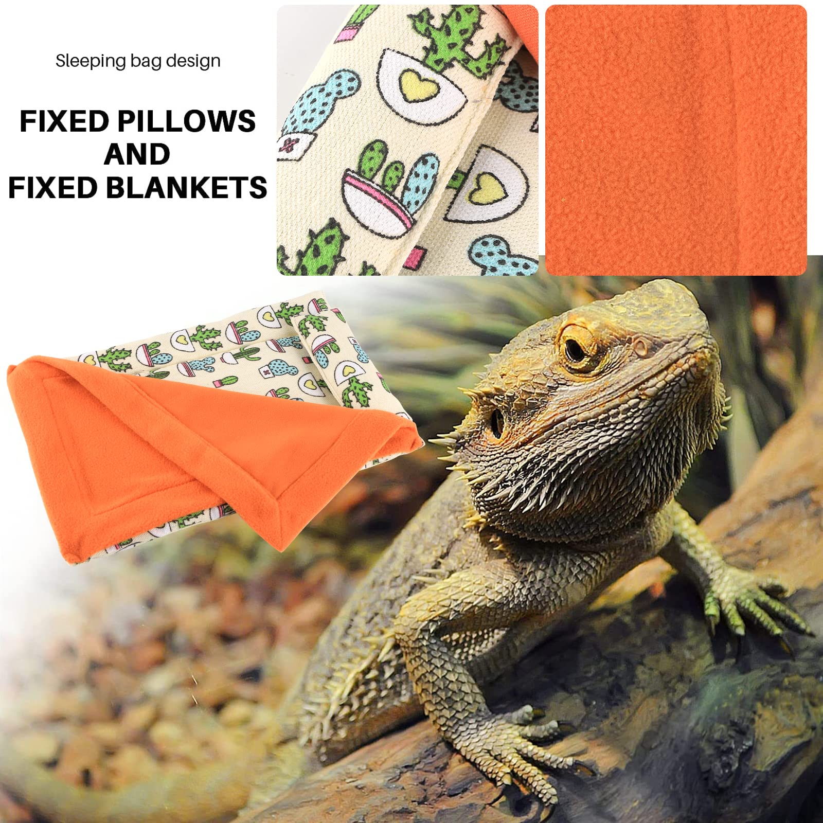 HOSUKKO nid-terra doux lézard orange offre cachette sécurisante