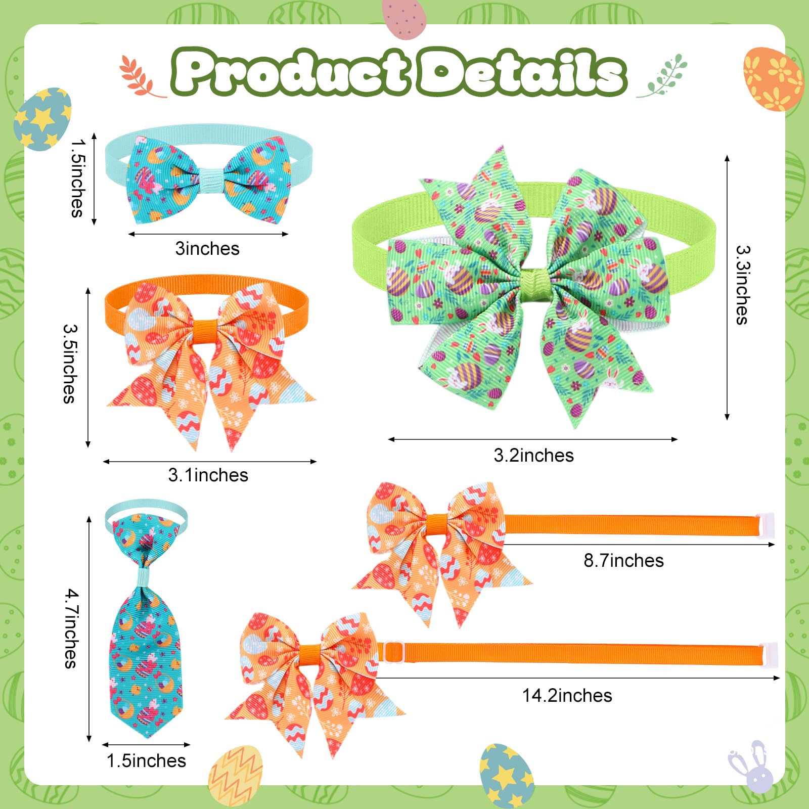Hosuly bandana paques dimension reglable assure un confort optimal sur petits et moyens chiens.