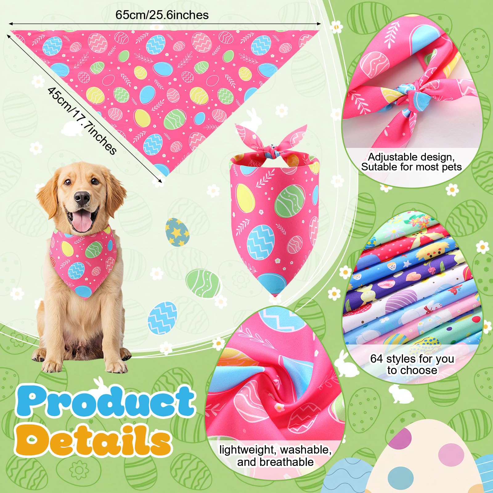 Hosuly noeud papillon paques chien reglable ajoute une touche charmante.