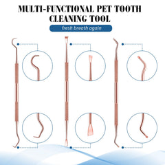 Hotop outils nettoyage dents chien et chat double-tête, entretien buccal.