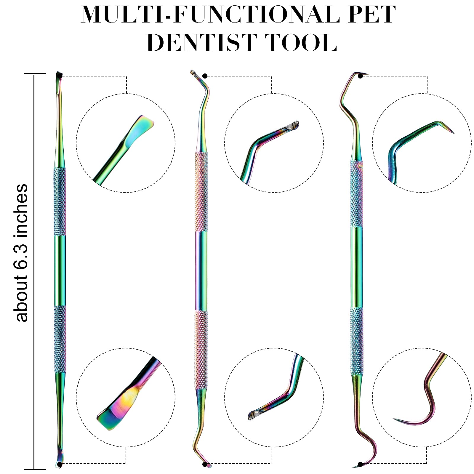 Hotop racleur-dentaire-chien-double-tete, élimine les résidus en douceur.