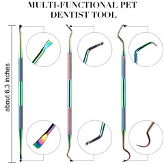 Hotop racleur-dentaire-chien-double-tete, élimine les résidus en douceur.