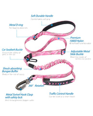 Laisse Hotsky avec bungee élastique, équilibre liberté et contrôle pendant la marche.