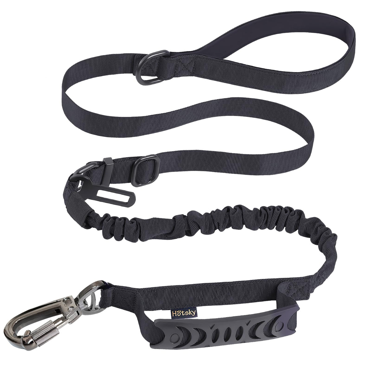 Hotsky laisse-tactique avec prise double pour confort et controle en promenade.